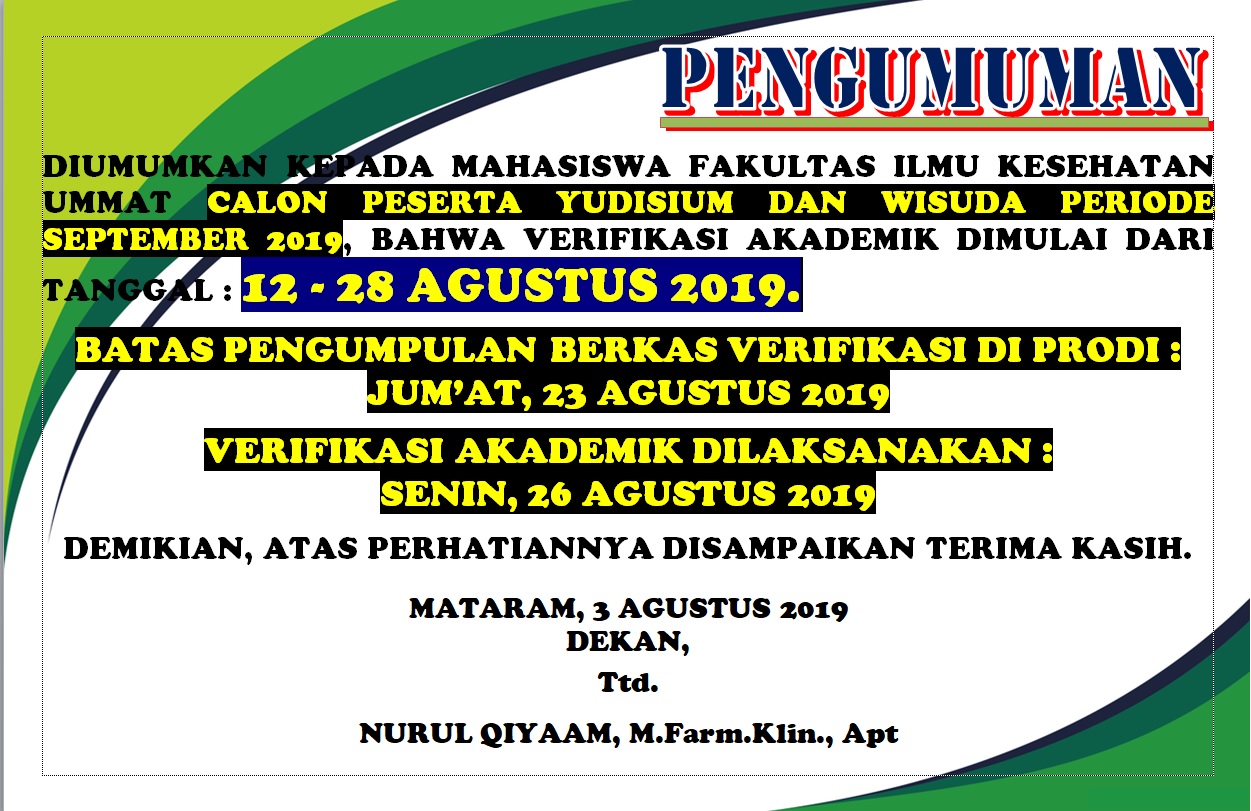 PENGUMUMAN