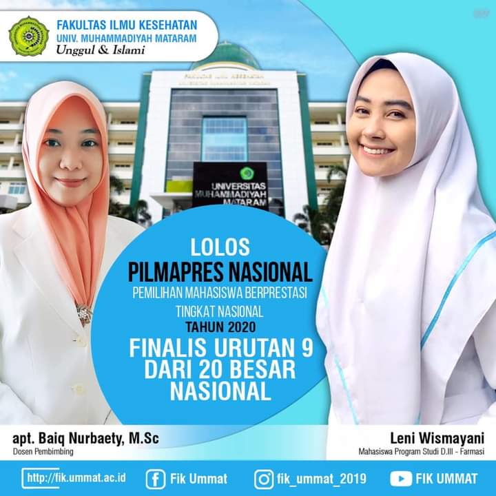 Mahasiswa D3 Farmasi UMMAT Lolos Pilmapres Tingkat Nasional