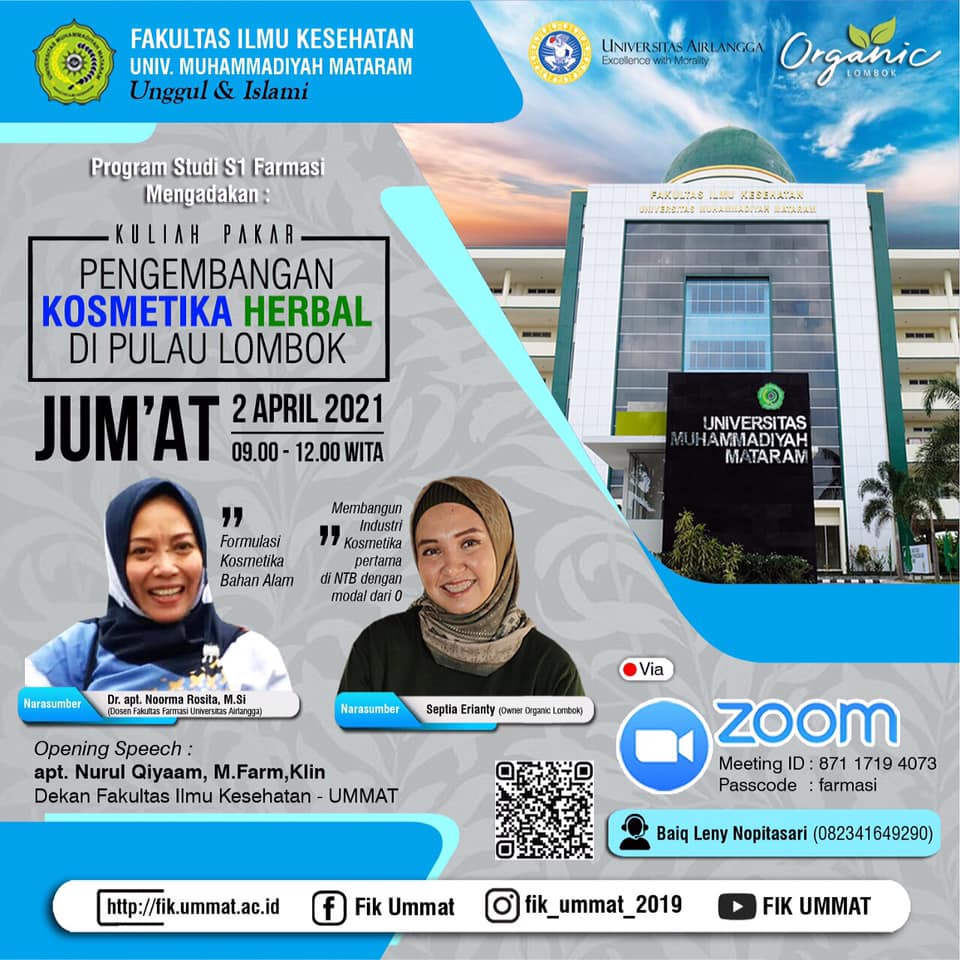 Kuliah Pakar S1 Farmasi: Pengembangan Kosmetika Herbal di Pulau Lombok