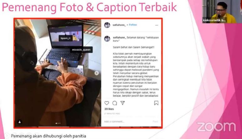 Pemenang Foto dan Caption Terbaik diraih oleh Sofia