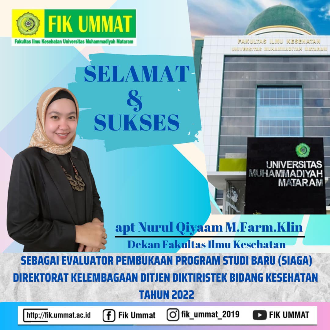 Dekan FIK UMMAT Terpilih Sebagai Tim Evaluator Pembukaan Program Studi Baru (SIAGA) Direktorat Kelembagaan Ditjen Diktiristek Bidang Kesehatan Tahun 2022