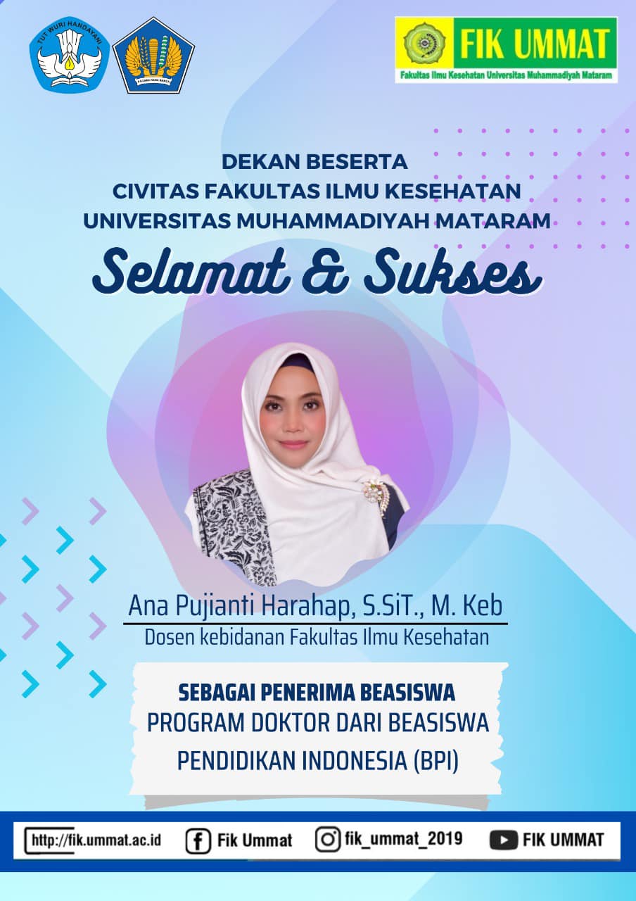 Dosen prodi S1 Kebidanan dan Profesi Bidan FIK UMMAT Meraih Beasiswa Pendidikan Indonesia untuk Program Doktoral