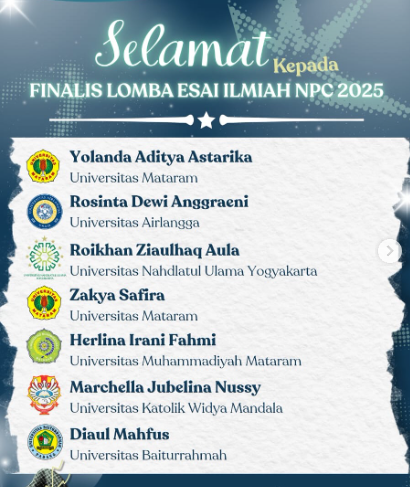 🏆 Raih Prestasi Gemilang, Mahasiswi Farmasi Lolos Seleksi Lomba Esai Ilmiah Nasional di Universitas Mataram